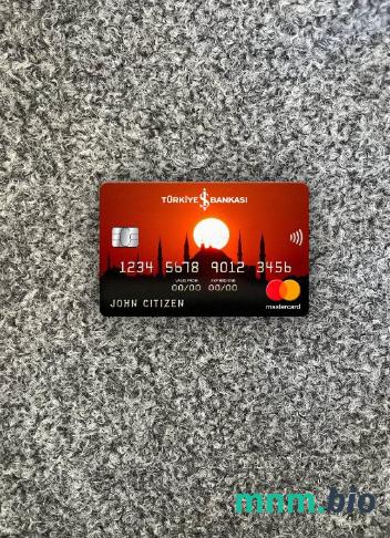 Turkey bankasi bank wygląd zdjęcia mastercard skan PSD + zdjęcie